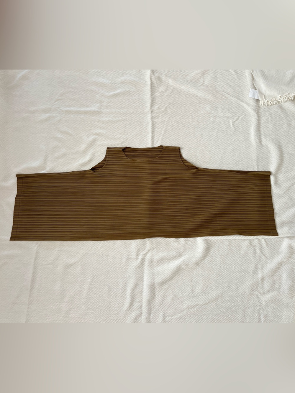 Women's Brown Ribbed Cold-Shoulder Crop Top
